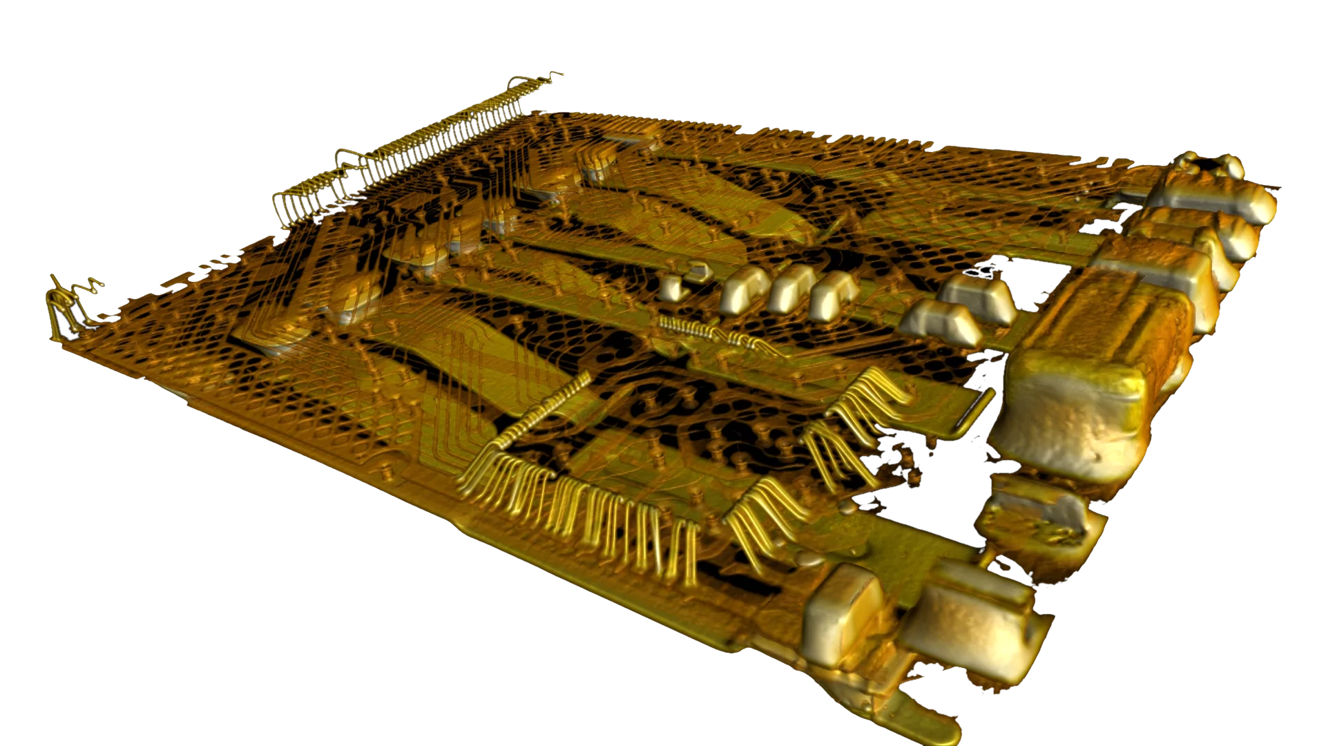 scan 3D par tomographie d'une carte électronique de clé USB