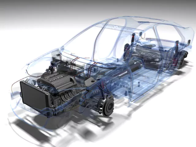 3D Computer Graphic of a Fantasy Car.
