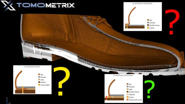 Tomographie d'une chaussure